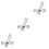 Adjustable Drill Bits Plastic Silver For Professional Use 3set 5