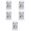 5Pcs Ceramic Toothpick Box Blue Organizer with Flower Design 8