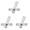 Adjustable Drill Bits Plastic Silver For Professional Use 3set 2