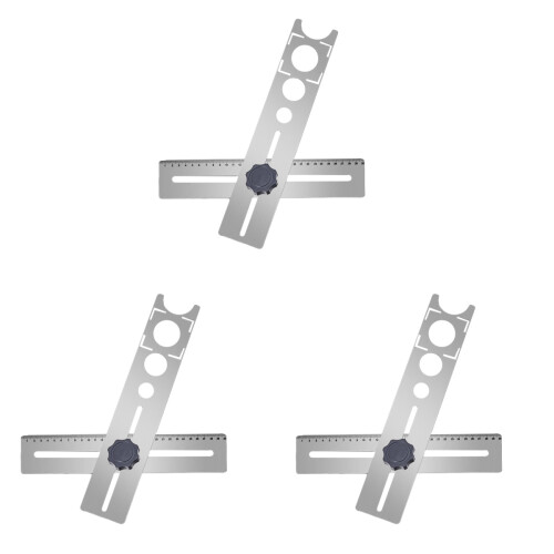 Adjustable Drill Bits Plastic Silver For Professional Use 3set 1