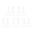 10Pcs White Training Pull Up Rings for Playpen Lightweight 5