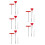 5Sets Red Tire Valve Replacement Kit Durable Alloy Quick Install Tool 7