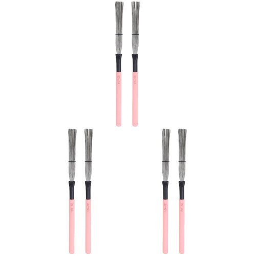 6St Drum Brushes Roze Handvat Voor Percussie Gebruiken 2