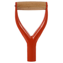 2Pcs Wooden Handle Replacement Red Y-Shaped Grip for Digging