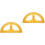 2Pcs Handheld Yellow Wooden Protractor Large Angle Measuring Tool 5