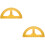 2Pcs Handheld Yellow Wooden Protractor Large Angle Measuring Tool 7