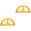 2Pcs Handheld Yellow Wooden Protractor Large Angle Measuring Tool 4