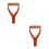 2Pcs Wooden Handle Replacement Red Y-Shaped Grip for Digging 10