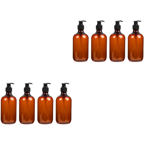8Pièces Flacons Pression Cosmétiques Robust Light Brown Pour Voyage 2