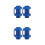 4Pcs Blue Plastic Trampoline Pole Caps for Protective Replacement 7