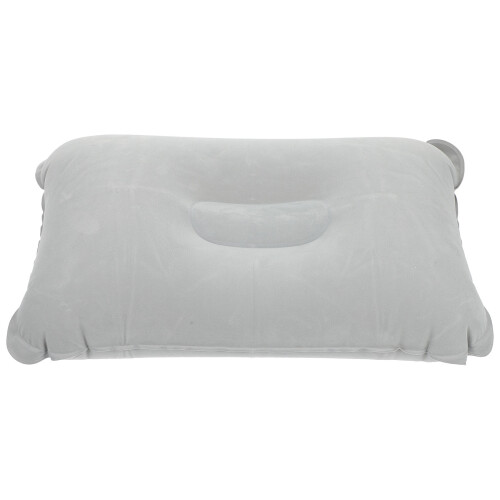 Portable Grey PVC Inflatable Camping Pillow for Office Napping