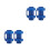 4Pcs Blue Plastic Trampoline Pole Caps for Protective Replacement 10