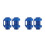 4Pcs Blue Plastic Trampoline Pole Caps for Protective Replacement 6