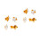 8Pcs Glass Micro Dog Statues Multi Color Table Decoration 8