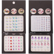 12 Sheets Jewels Stick On Rhinestones Eye Stickers
