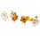 8Pcs Glass Micro Dog Statues Multi Color Table Decoration 2