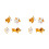 8Pcs Glass Micro Dog Statues Multi Color Table Decoration 9