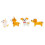8Pcs Glass Micro Dog Statues Multi Color Table Decoration 3