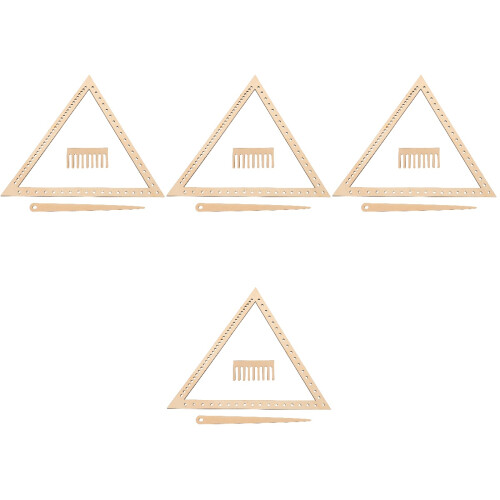 4 Sets Weaving Loom Triangle Craft Weave Board Tool 2