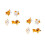 8Pcs Glass Micro Dog Statues Multi Color Table Decoration 5