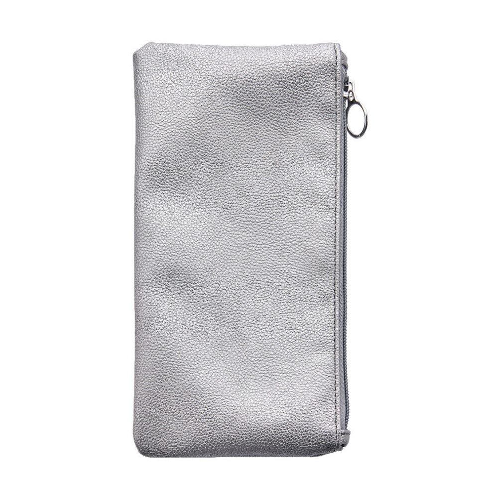 Inoomp Set Of 2 Cosmetics Bag Traveling Makeup Case Pu Zippered Pouch