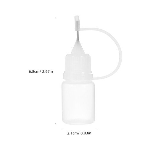 90Pcs Small Transparent Oil Applicator Bottles with Pointed Nozzle 1