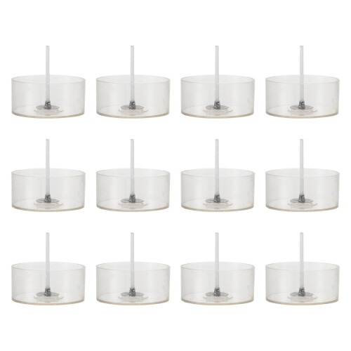 6 Sets Cotton Wicks With Plastic Tealight Cups Candle Making Kit 1