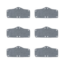 12Pcs Safety Hat Hard Hat Sweat Band Liners Snap Design Light Grey
