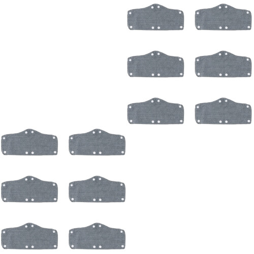 12Pcs Safety Hat Hard Hat Sweat Band Liners Snap Design Light Grey 2