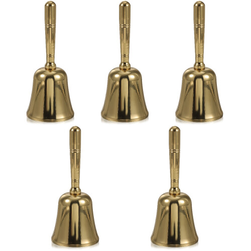 5 Count Hotel Bell Hand Held Ring For Service Decoration Restaurant 2
