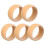 25Pcs Solid Natural Wood Bracelet Rings for Craft Making 3