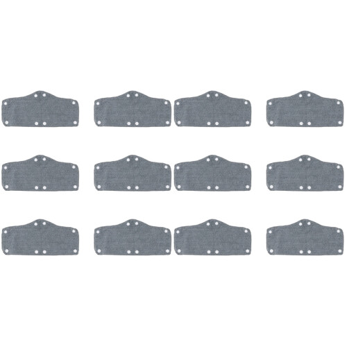 12Pcs Safety Hat Hard Hat Sweat Band Liners Snap Design Light Grey 1