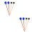 2Sets Professional Marimba Sticks Mallets Assorted Color for Home Use 5