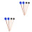 2Sets Professional Marimba Sticks Mallets Assorted Color for Home Use 2