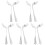 10Pcs Silver Angled Forks for Elderly Feeding Durable Stainless Steel 4