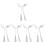 10Pcs Silver Angled Forks for Elderly Feeding Durable Stainless Steel 6