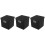 3Pcs Black Fabric Storage Boxes with Lids Foldable Clothes Organizer 5