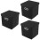 3Pcs Black Fabric Storage Boxes with Lids Foldable Clothes Organizer 7