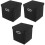 3Pcs Black Fabric Storage Boxes with Lids Foldable Clothes Organizer 4