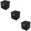3Pcs Black Fabric Storage Boxes with Lids Foldable Clothes Organizer 10