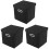 3Pcs Black Fabric Storage Boxes with Lids Foldable Clothes Organizer 3