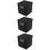 3Pcs Black Fabric Storage Boxes with Lids Foldable Clothes Organizer 9