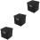 3Pcs Black Fabric Storage Boxes with Lids Foldable Clothes Organizer 6