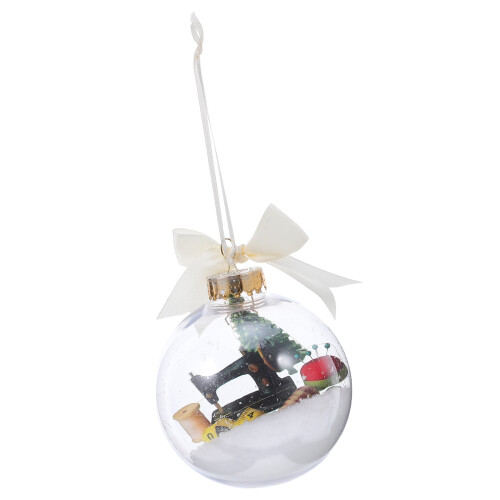 2Stk ABS Schneekugel Anhänger Bunt DIY Set Für Baum 1