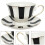 3Sets Black Ceramic Tea Cup Set with Saucer Smooth Edge Drinking Cups 11