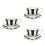 3Sets Black Ceramic Tea Cup Set with Saucer Smooth Edge Drinking Cups 7