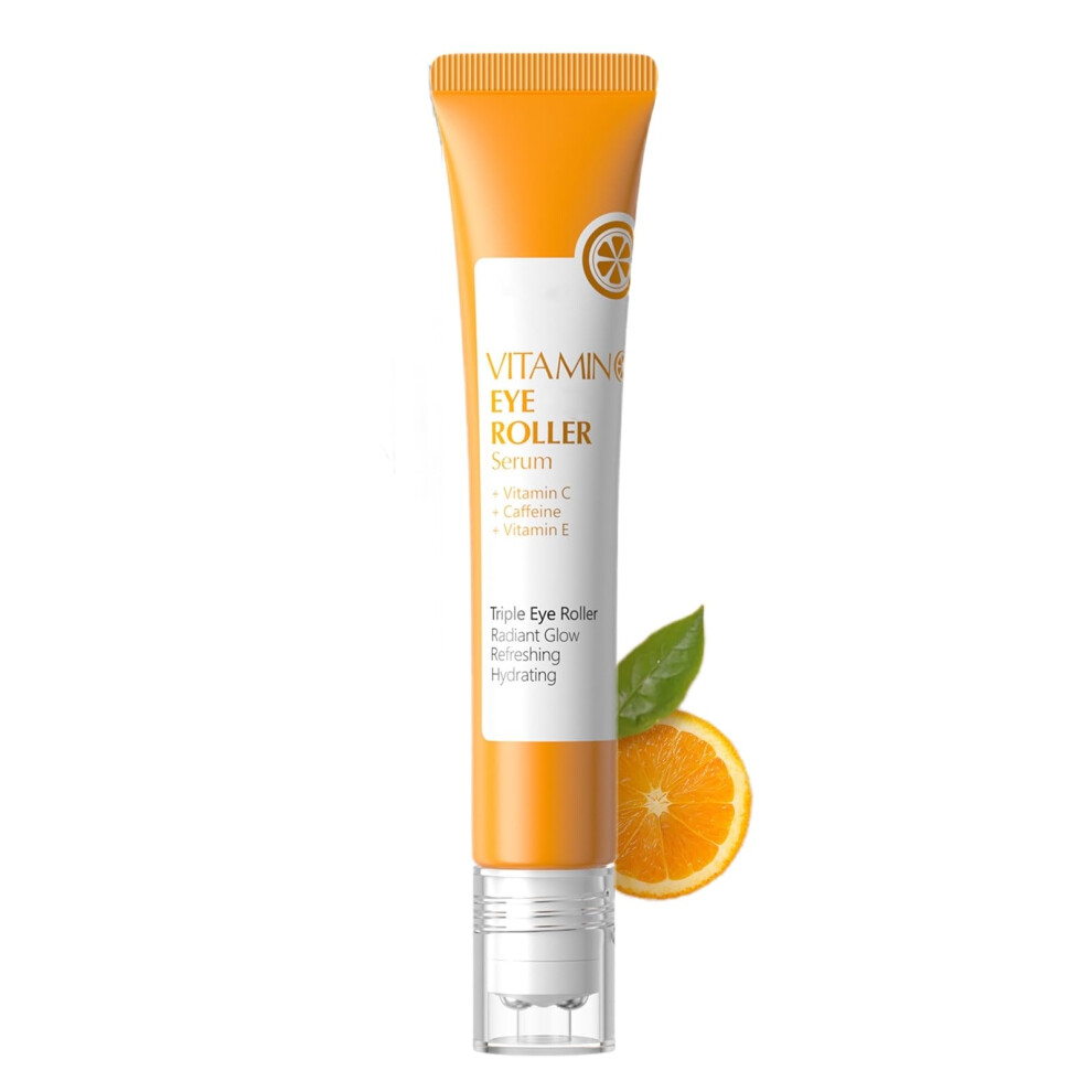 Dark Vitamin C Eye Serum With Roller For Circles, Puffiness, Wrinkles And Firming 0.70 Fl Oz
