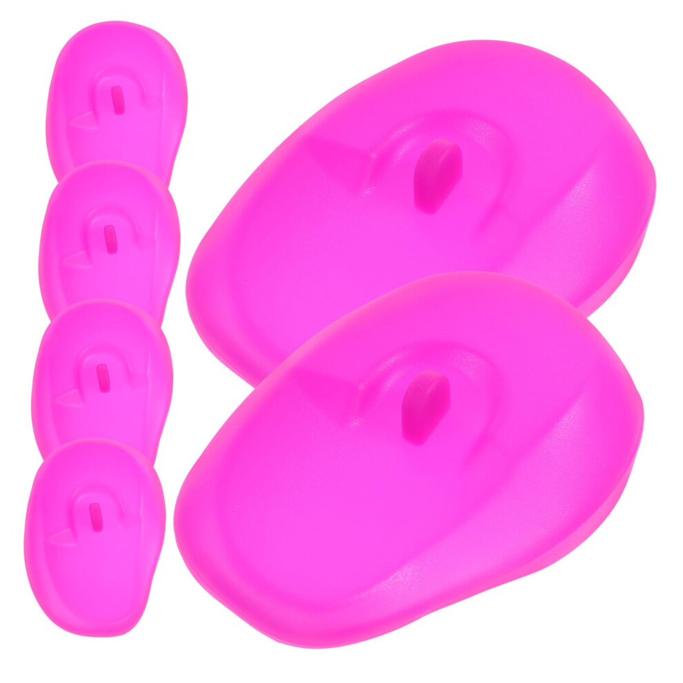 6pcs Silicone Hair Dye Ear Covers Heat Resistant Washable Reusable Salon Ear Protectors