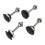 4Pcs Universal Quick Release Car Hood Pins Kit Black Push Button Bonnet Lock Clips 1