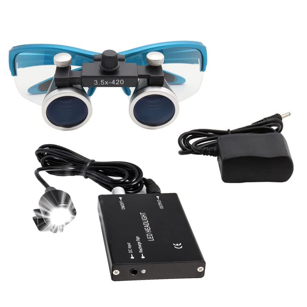 Light Dental Surgical Loupes 3.5X 420Mm Led Surgical Magnifier With Adjustable For Oral Surgery